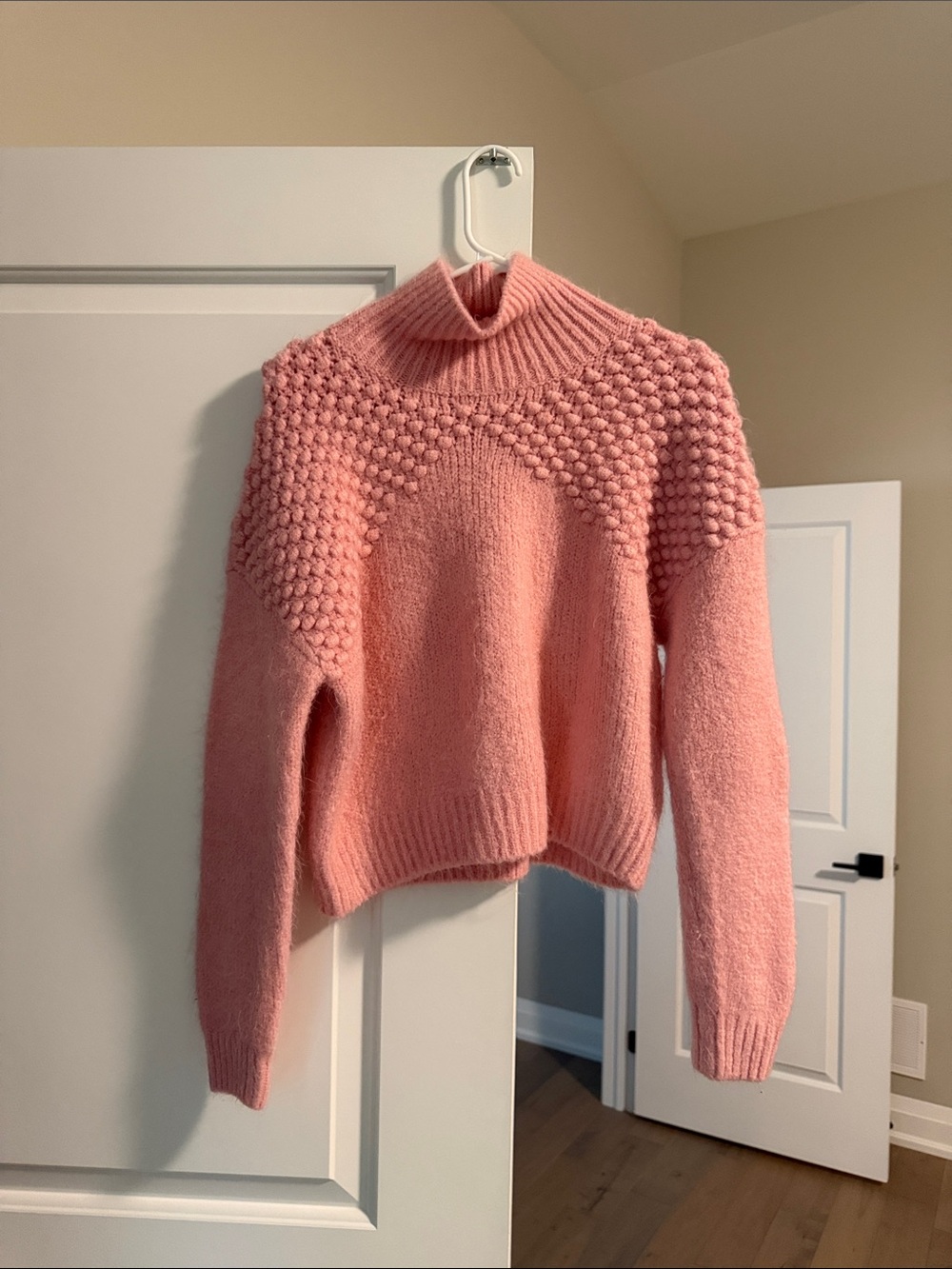 Free People Pink Mock Neck Sweater